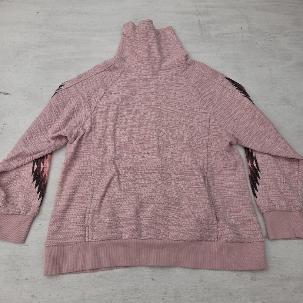 Ariat Sweater Womens L Pink Knit Turtleneck Aztec Western Pullover Cowgirl